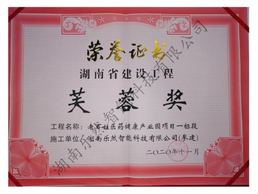 湖南省建设工程芙蓉奖